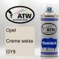 Preview: Opel, Creme weiss, GY9: 400ml Sprühdose, von ATW Autoteile West.